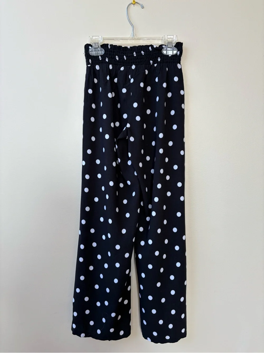 NWT - Size 8 - Justice - Black and White Polka Dot Wide-Leg Pants